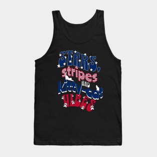 4th of July Independence Day Design for Cat Lovers Tank Top